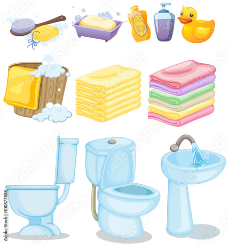 Set of bathroom equipments