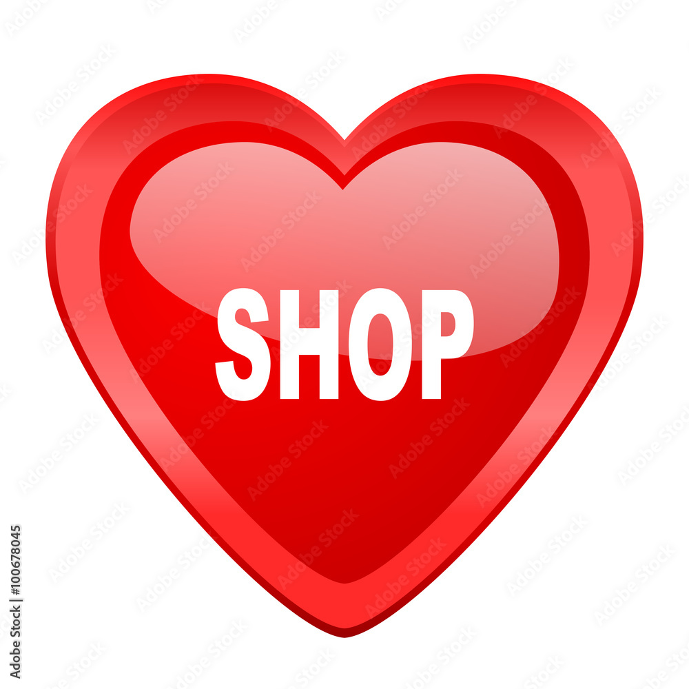 shop red heart valentine glossy web icon shop red heart valentine glossy web icon