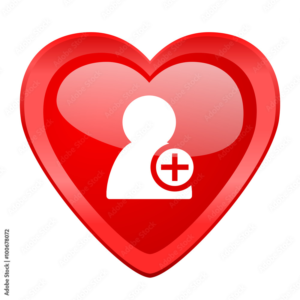 add contact red heart valentine glossy web icon add contact red heart valentine glossy web icon