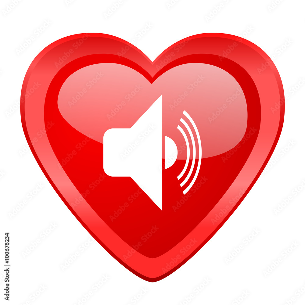 volume red heart valentine glossy web icon volume red heart valentine glossy web icon