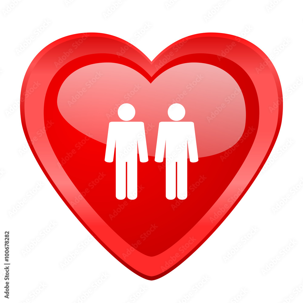 couple red heart valentine glossy web icon couple red heart valentine glossy web icon