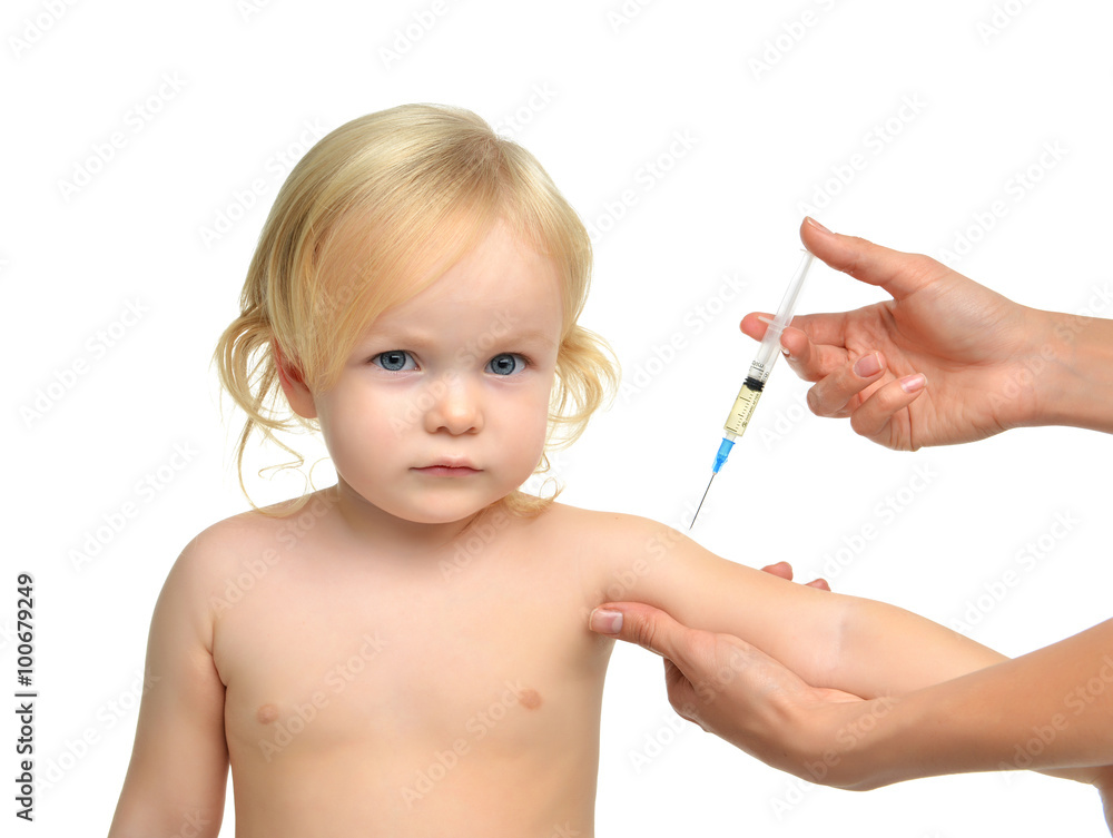 Doctor vaccinating child baby kid flu injection shot vaccination Doctor vaccinating child baby kid flu injection shot vaccination