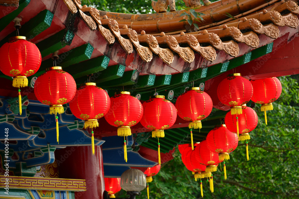 Lantern Display in Chinese Temple.