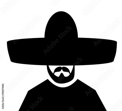 man with beard wearing black sombrero