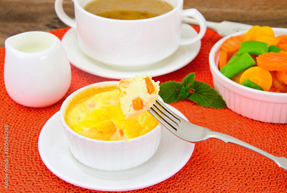 Dietary Scrambled Eggs with Carrots and Green Beans Dietary Scrambled Eggs with Carrots and Green Beans