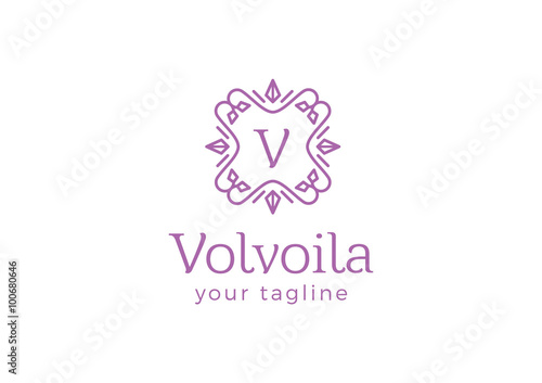 V Logo - Royal Crest Vintage Ornament