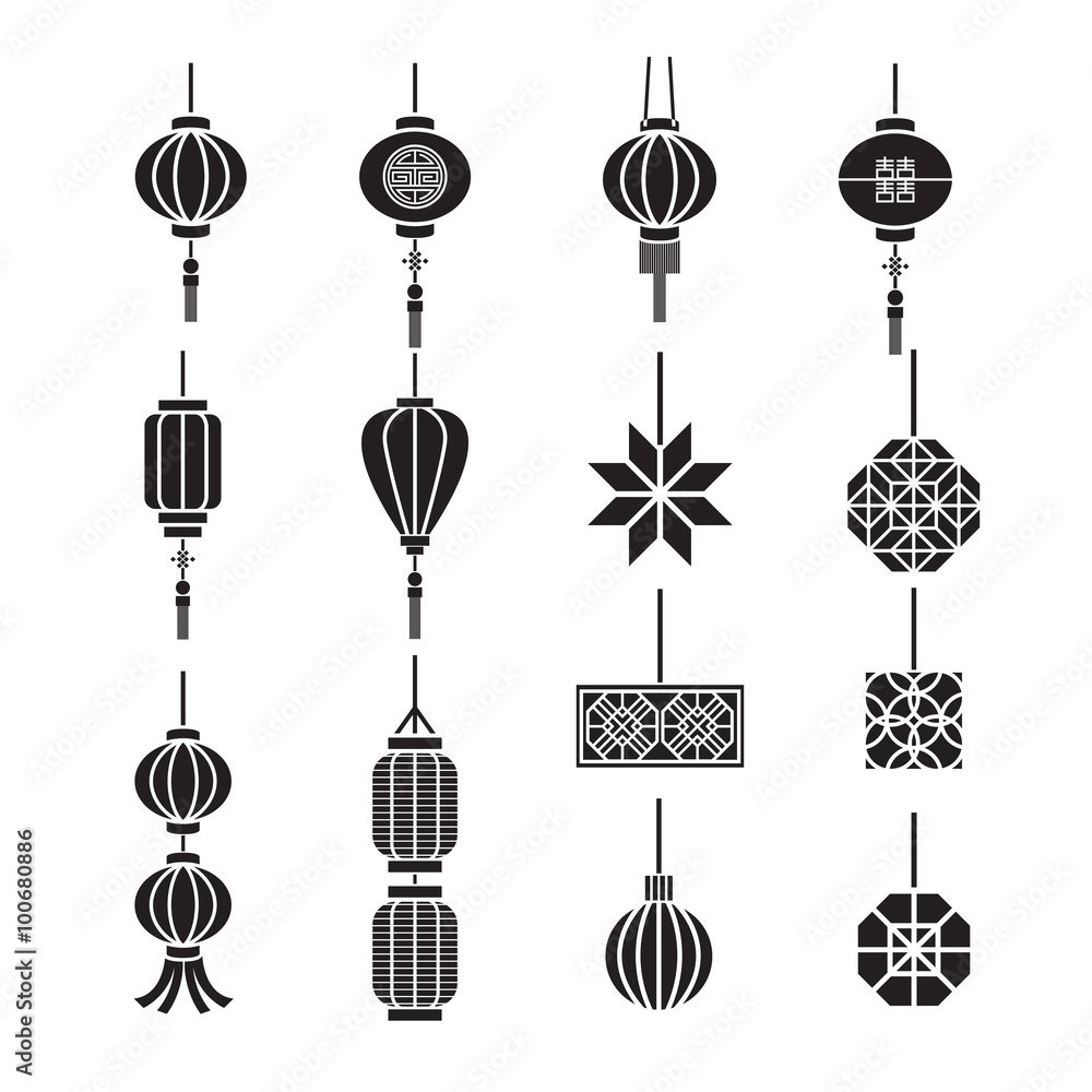 Chinese lamp,lantern vector set Chinese lamp,lantern vector set