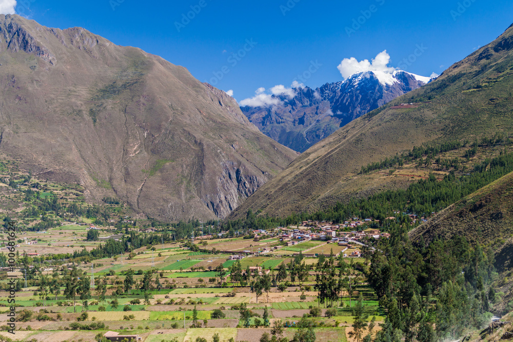 Sacred Valley of Incas near Ollantaytambo, Peru
