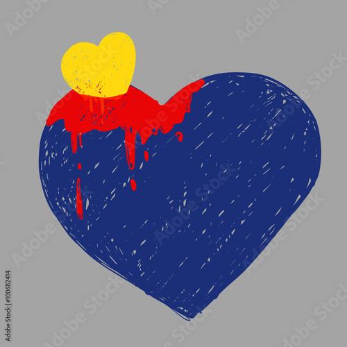 Abstract couple heart