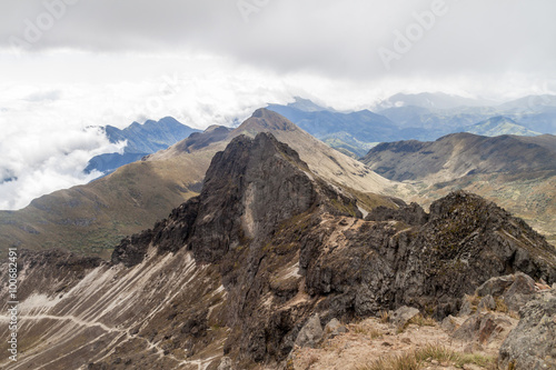 Crater rim of Rucu Pichincha volcano, Ecuador