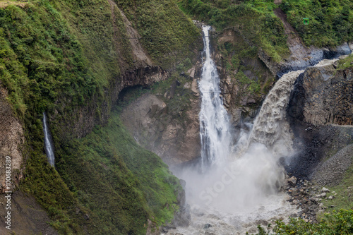 Agoyan falls on river Pastaza in Ecuador
