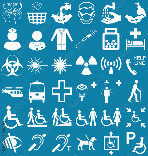 Silhouette medical and healthcare related graphics 