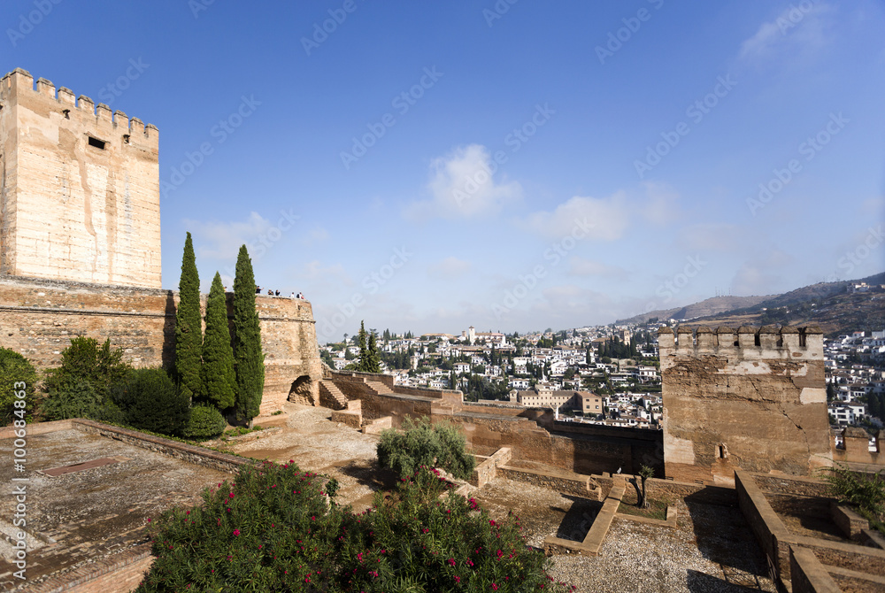 Alhambra Towers and Albaicin District