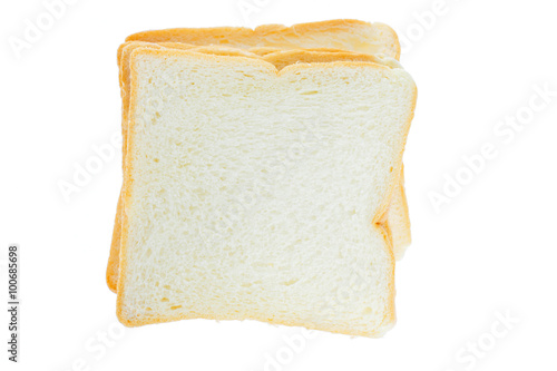 Bread overlays on white background