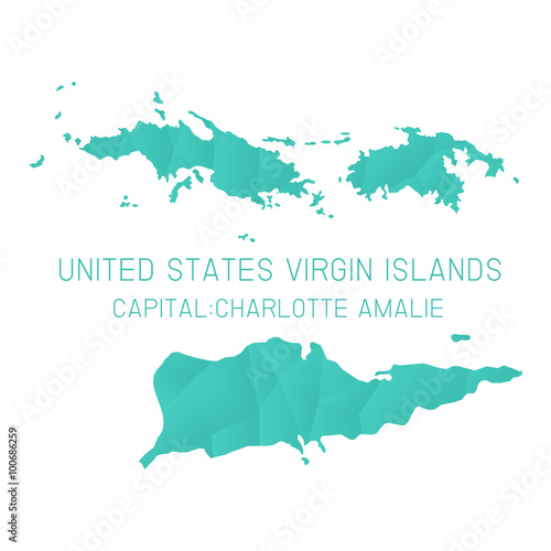 United states virgin islands map geometric texture background