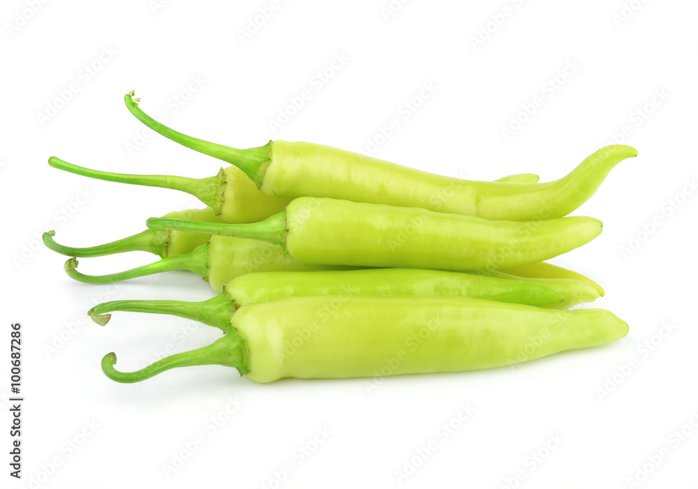 Green peppers isolated on white background. Green peppers isolated on white background.