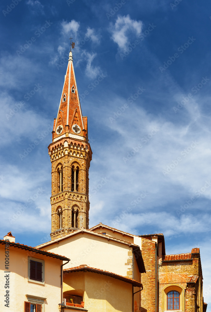 Bell tower of the Badia Fiorentina church in Florence, Italy Bell tower of the Badia Fiorentina church in Florence, Italy