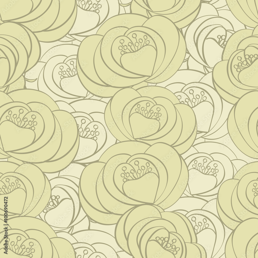 retro style floral pattern