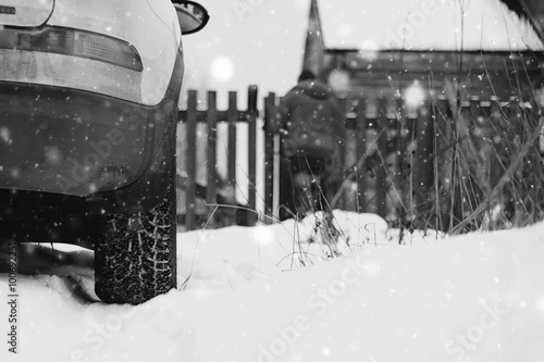 car village winter