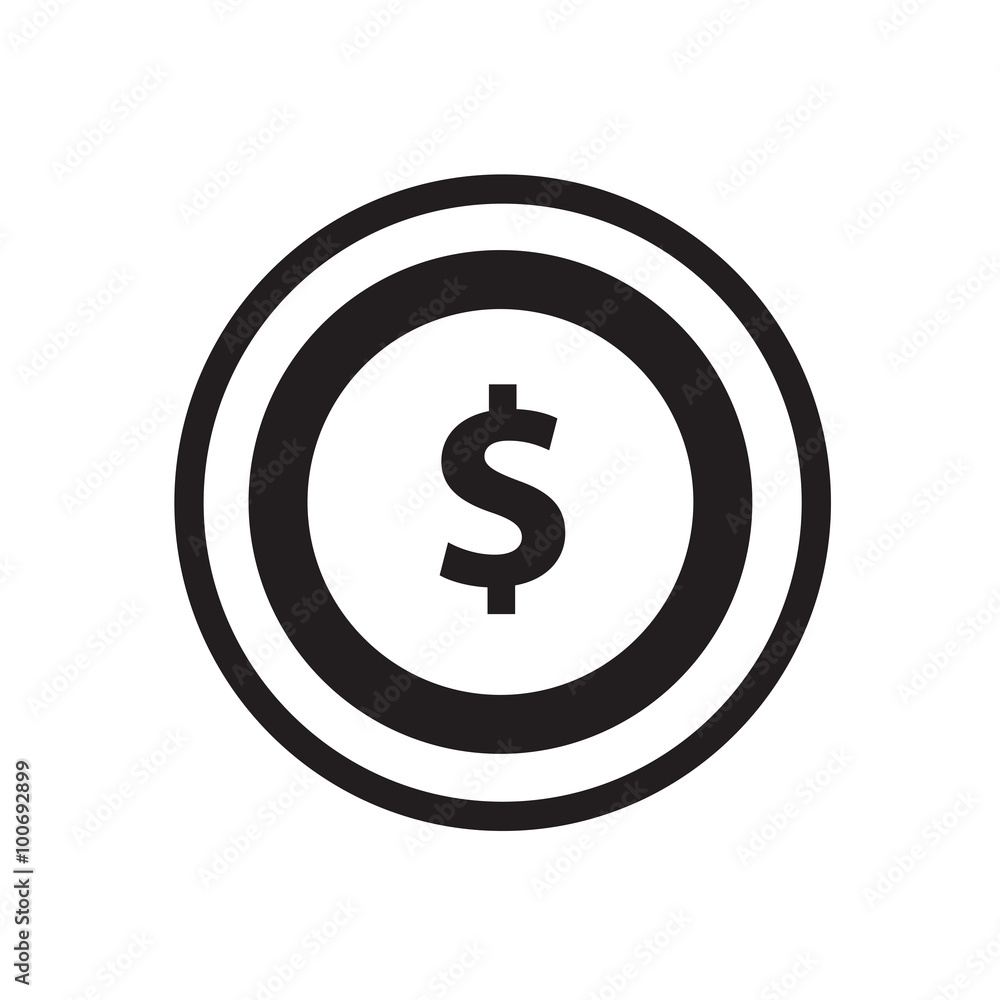 Coin icon or sign Coin icon or sign