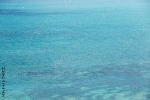 Transparent clear blue sea