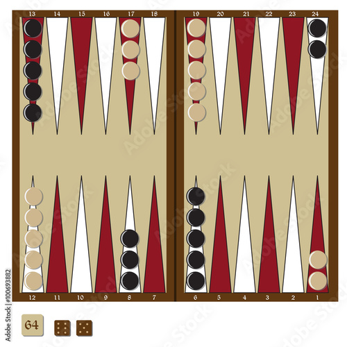 Backgammon game Fototapete