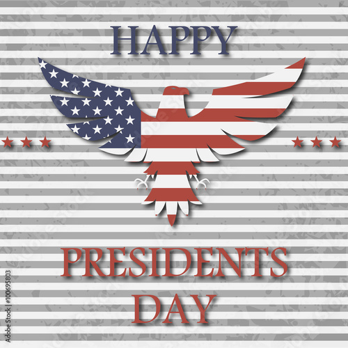 presidents day background with eagle