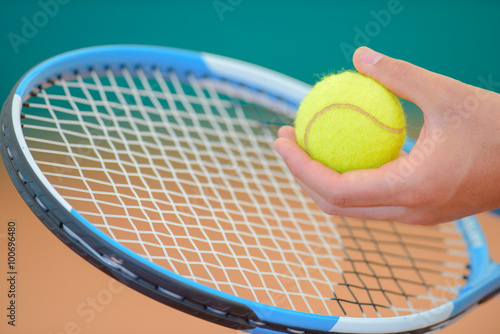 tennis ball and racket © auremar