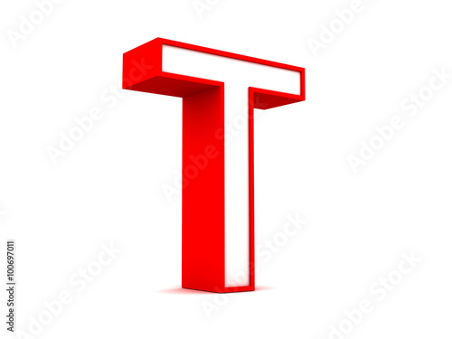 3d letter T from my metal letter collection RED