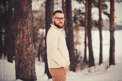 brutal portrait of a man outdoor