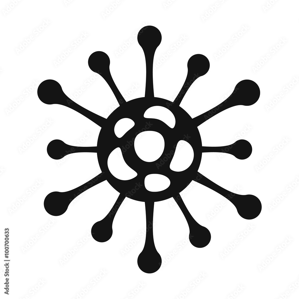 Obraz premium Virus black simple icon 
