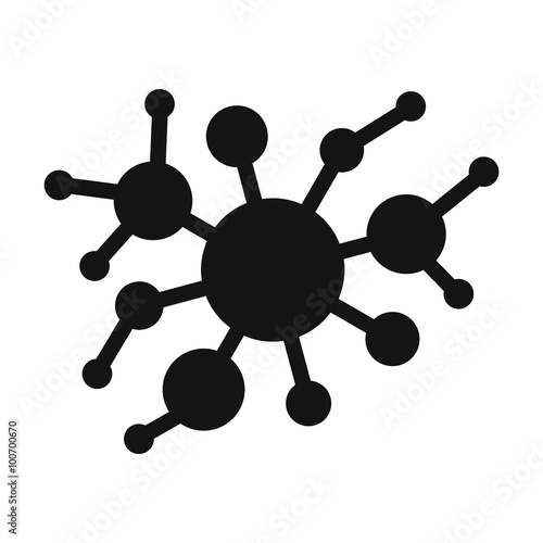 Virus black simple icon 