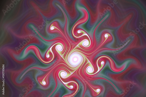 pink fractal on dark background