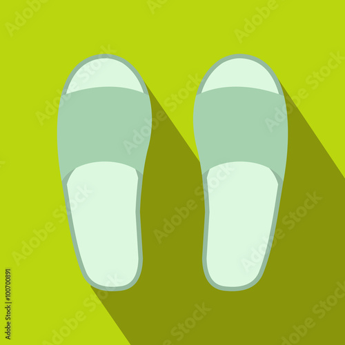 White spa slippers icon