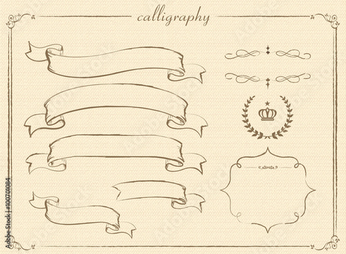 Hand drawn ribbon Vector
