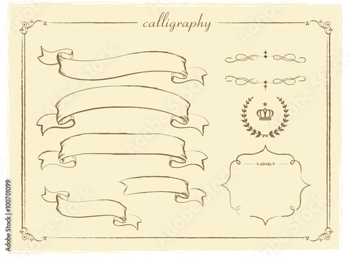 Hand drawn ribbon Vector
