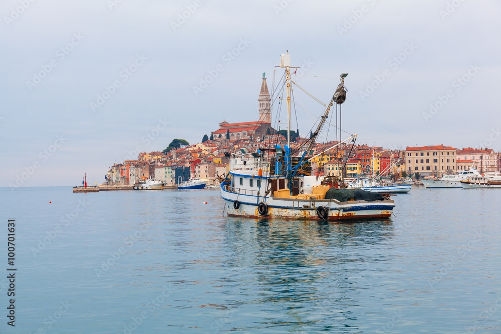 seaside view of Rovinj. Croatia, seaside view of Rovinj. Croatia,