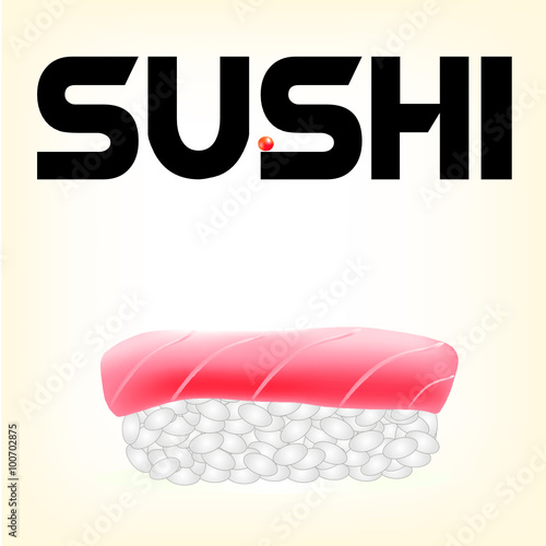 sushi tasty Japanese food, sushi with fresh a tuna, snack with fish, red caviar - a delicacy, a useful food product from the sea, seafood with rice, rice a ball with a tuna