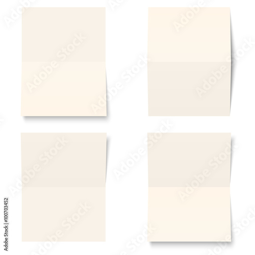 Empty sheets of papers