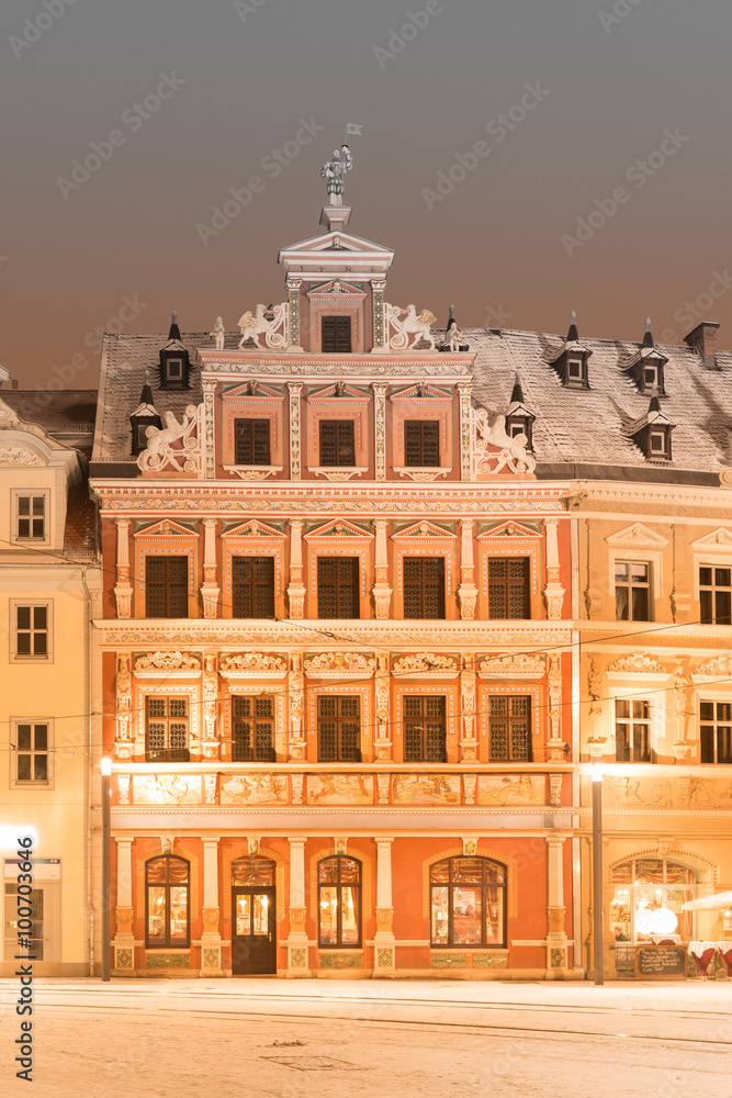 Fototapeta premium Erfurt, old baroque house at Fischermarkt