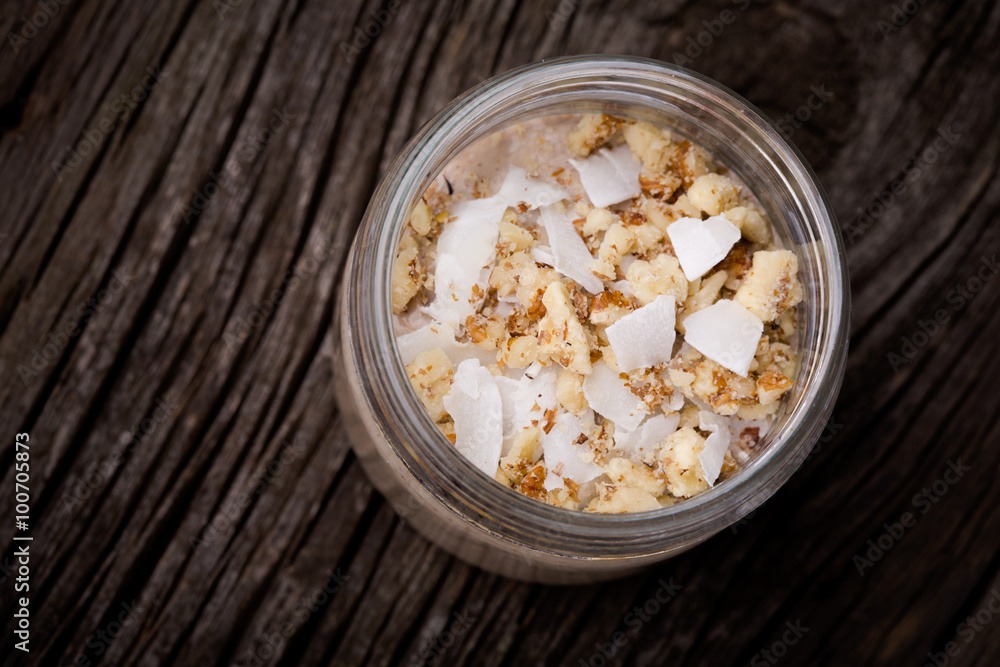 Natural banana kefir dessert Natural banana kefir dessert
