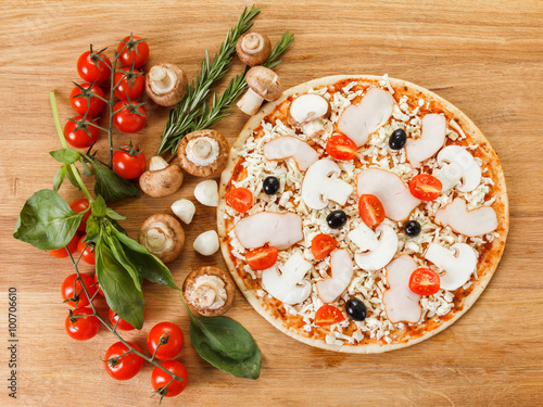 Food ingredients for pizza ...