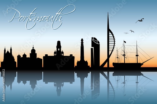 Portsmouth UK skyline 