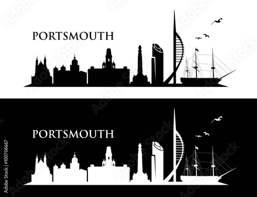 Portsmouth UK skyline photo