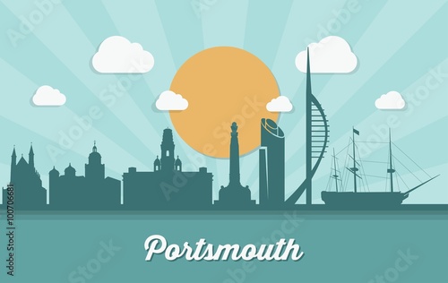 Portsmouth UK skyline