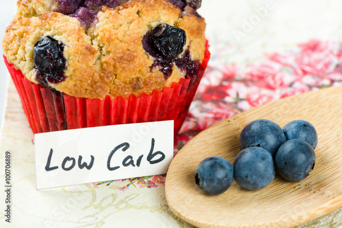 Photos Blueberry cupcake on diet: sweets with low carb cooking