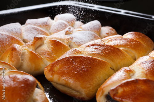 Homemade pastries with popp...