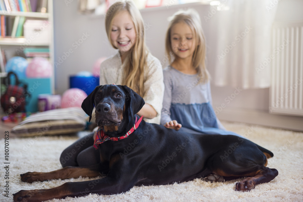 Four legged pet is their best friend. Four legged pet is their best friend.