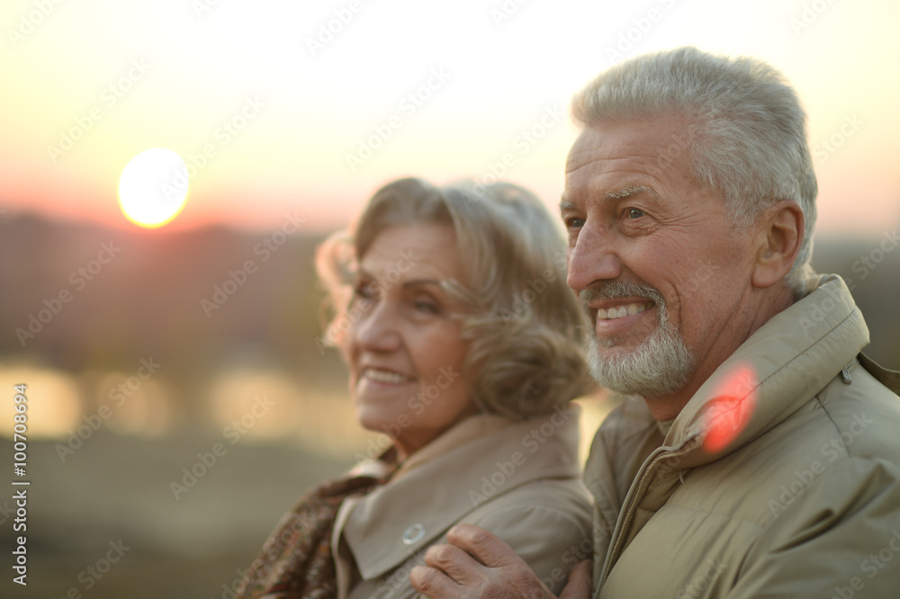 Mature couple walking Mature couple walking