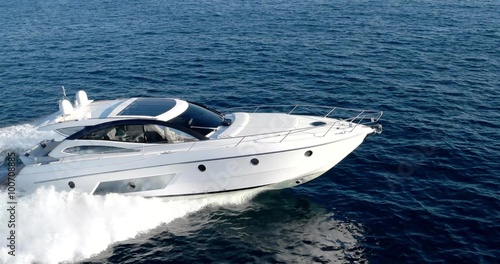 luxury motor boat, aerial view, rio yachts best italian yacht
